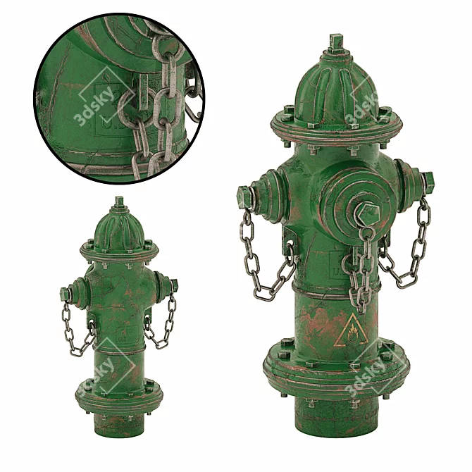 Authentic Fire Hydrant: Realistic 3D Model 3D model image 4