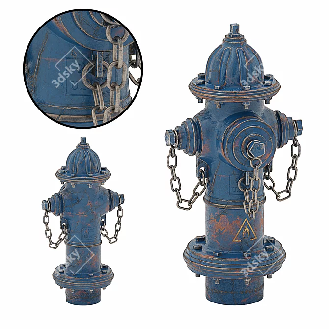 Authentic Fire Hydrant: Realistic 3D Model 3D model image 5