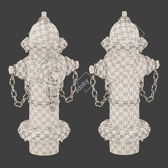 Authentic Fire Hydrant: Realistic 3D Model 3D model image 6