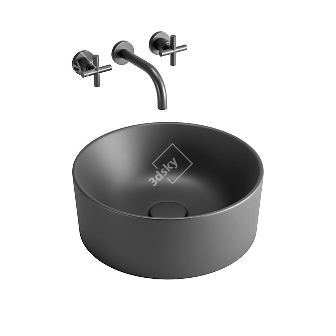 GSI ColorElements Washbasin Set - Stylish and Hygienic 3D model image 4