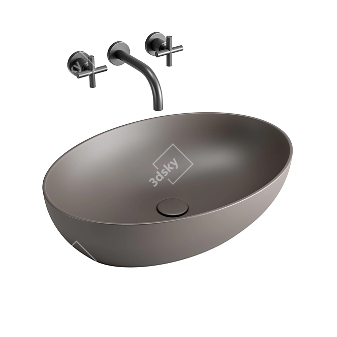 GSI ColorElements Washbasin Set - Stylish and Hygienic 3D model image 6