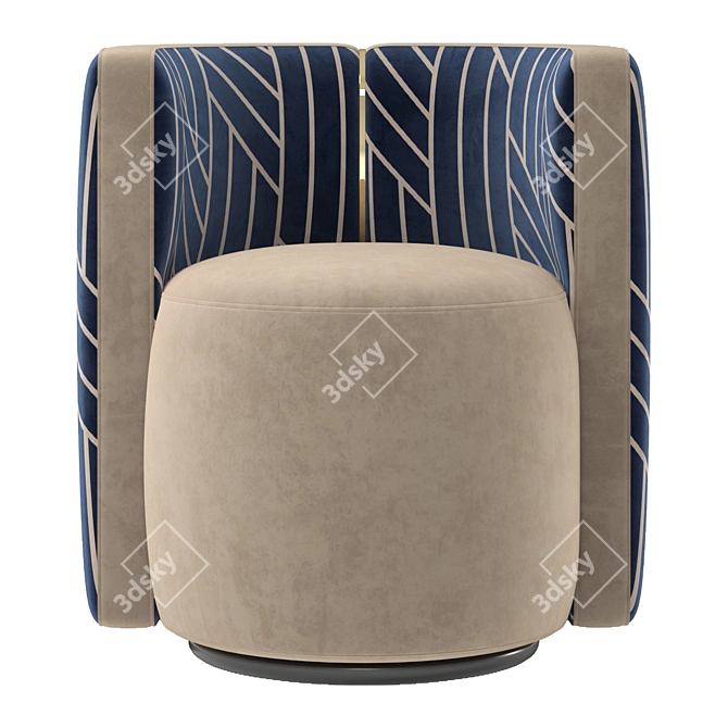 LOULOU Modern Armchair: Stylish Comfort for Your Home 3D model image 2