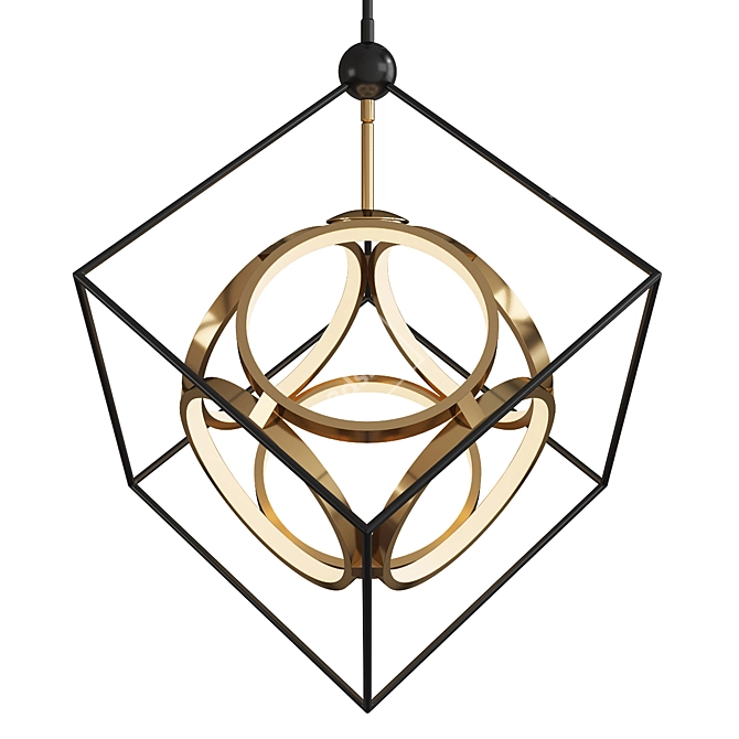 Elegant Monza Chandelier: Stunning Lighting Fixture 3D model image 1