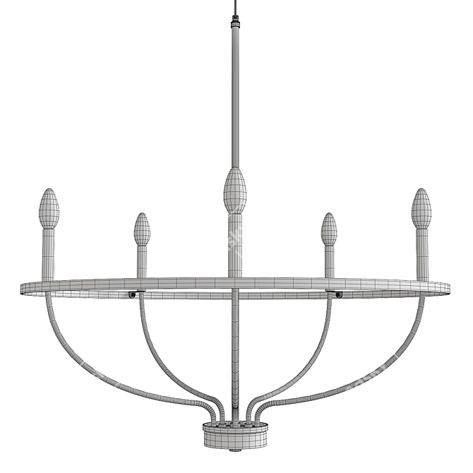 Elegant Greyson Bowi Chandelier 3D model image 2