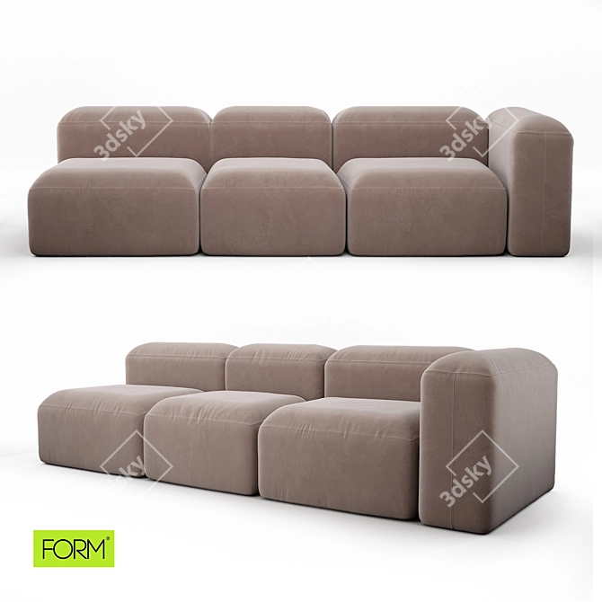 Pishka 4: Modular Sofa for Ultimate Comfort 3D model image 1