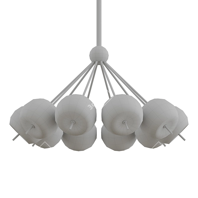 Sleek Quest LED Pendant 3D model image 4