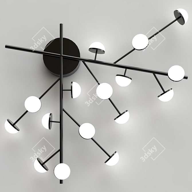 Modern Matte Wall-Mounted LED Lamps 3D model image 2