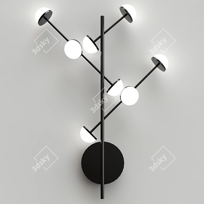 Modern Matte Wall-Mounted LED Lamps 3D model image 3
