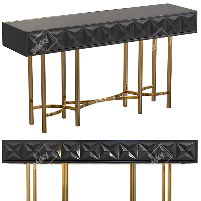Modern Console Table - LaLume 3D model image 1