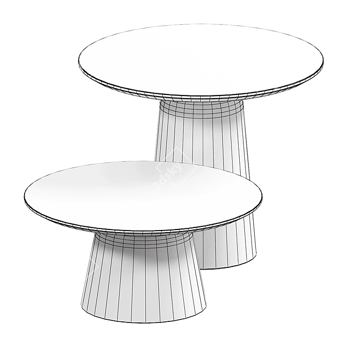 Versatile Dining Tables for Indoors and Outdoors 3D model image 3