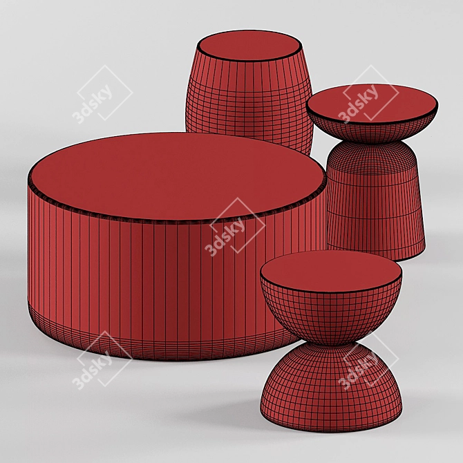 Abaco Resin Wicker Furniture Set 3D model image 4