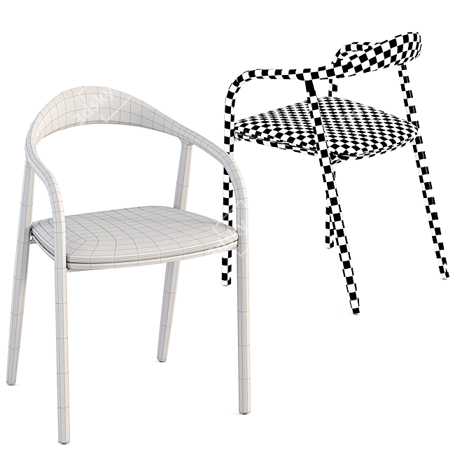 Sleek Neva Chair: Stylish and Comfortable 3D model image 4