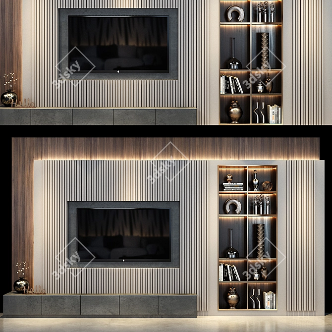 Sleek TV Stand: Modern Design 3D model image 1