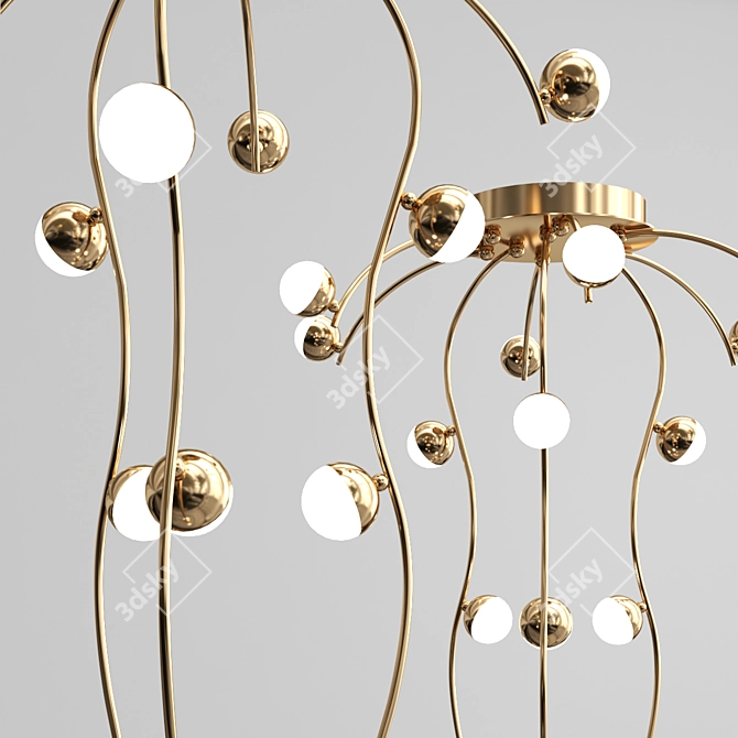 Elegant Spherical Chandelier – ADELAIDA 3D model image 2