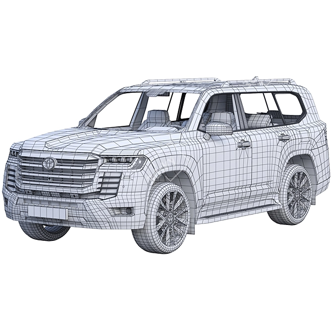 Toyota Land Cruiser 300: Unstoppable Power, Timeless Elegance 3D model image 5