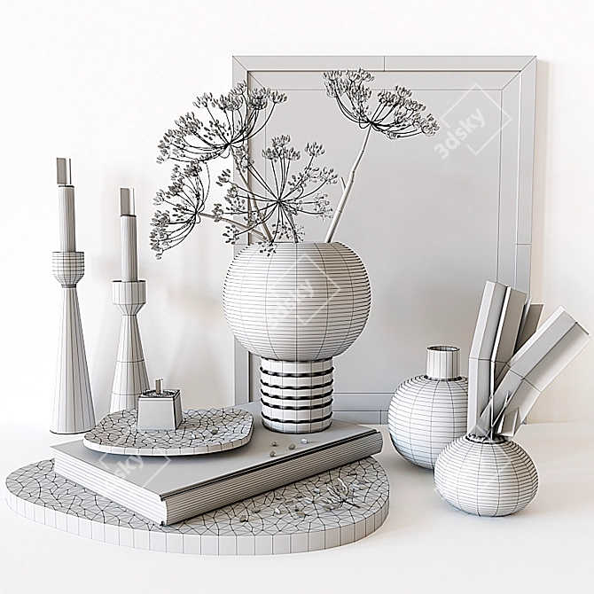 Elegant Home Décor Set 3D model image 6