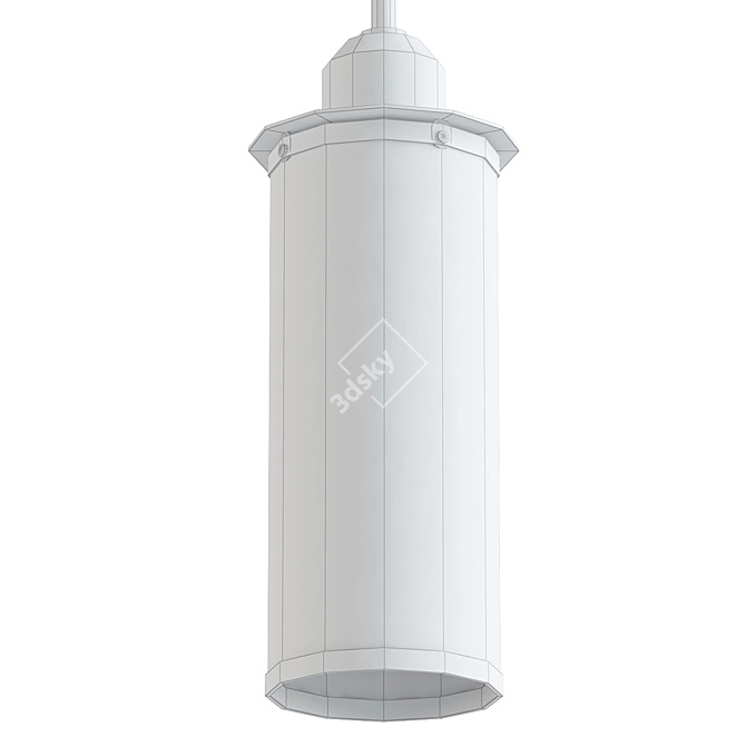 Vintage Loft Industrial Edison Pendant Light 3D model image 2