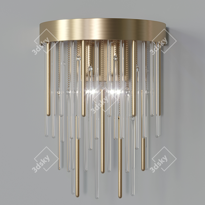 Modern Brass Wall Lamp: Aestra 3D model image 1