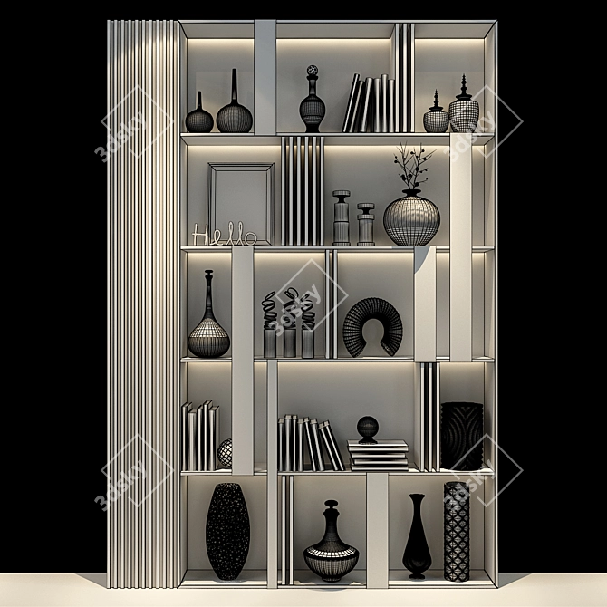Elegant Cabinet: 0401 3D model image 2