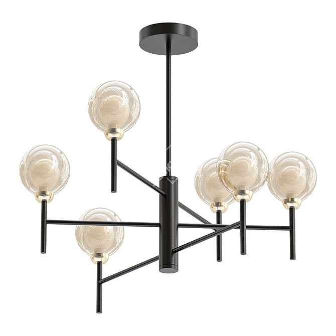 Elegant Bremen Ceiling Chandelier 3D model image 1