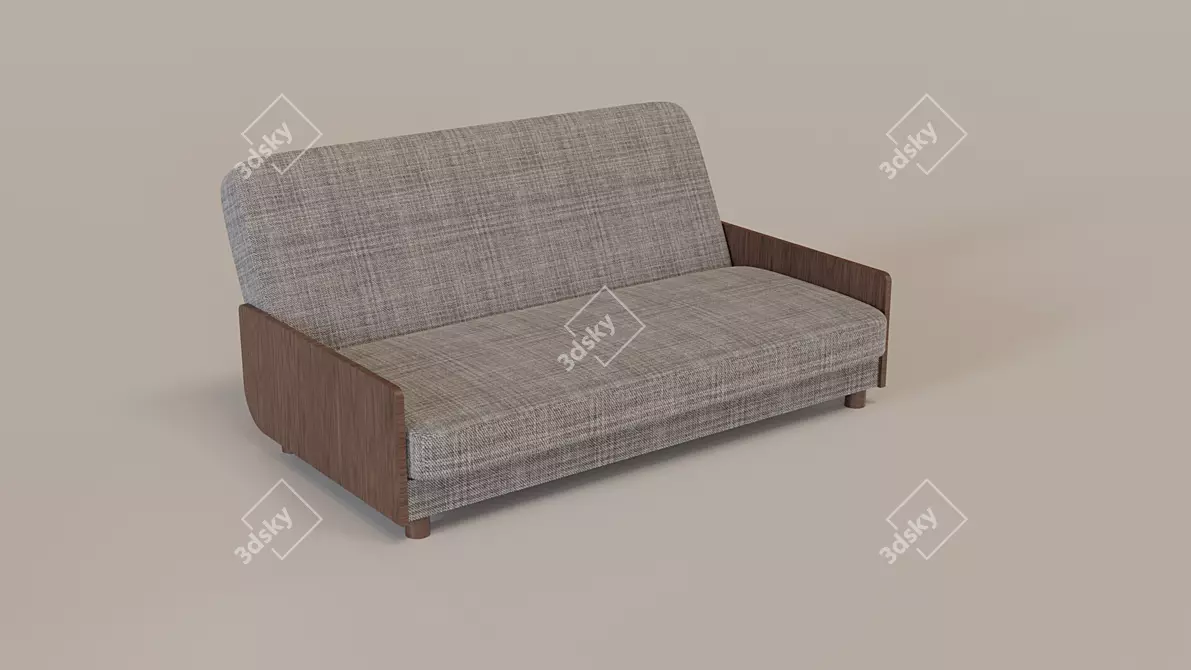  Soviet Chic Sofa 3D model image 1