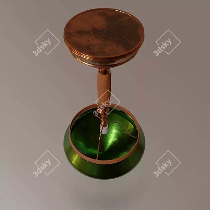 Title: Retro Soviet Table Lamp 3D model image 4