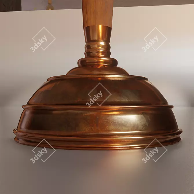 Title: Retro Soviet Table Lamp 3D model image 6