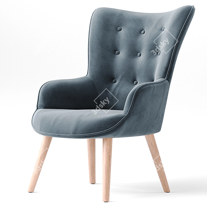 Hygge Lounge Chair: Embrace Cozy Comfort 3D model image 1