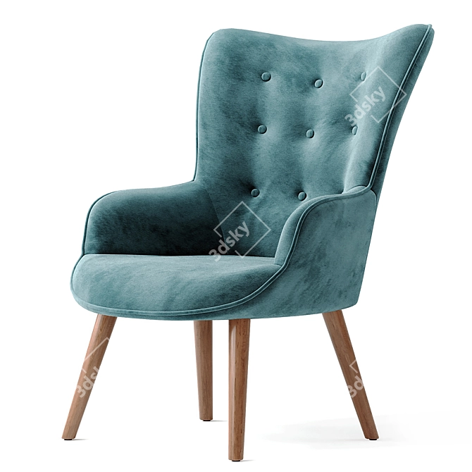 Hygge Lounge Chair: Embrace Cozy Comfort 3D model image 4