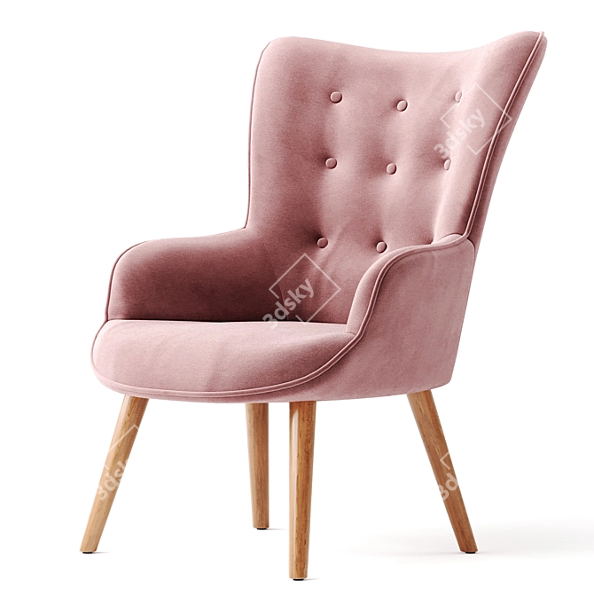 Hygge Lounge Chair: Embrace Cozy Comfort 3D model image 6