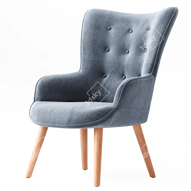 Hygge Lounge Chair: Embrace Cozy Comfort 3D model image 7