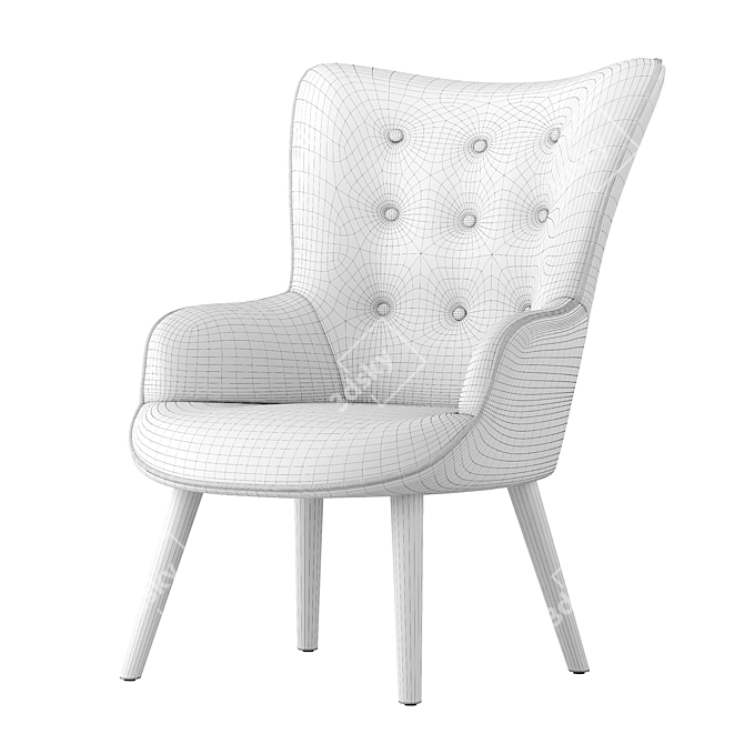 Hygge Lounge Chair: Embrace Cozy Comfort 3D model image 8