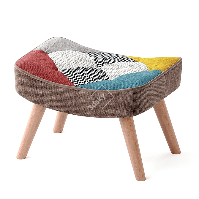 Hygge Ottoman: Modern Comfort for Your Space 3D model image 1