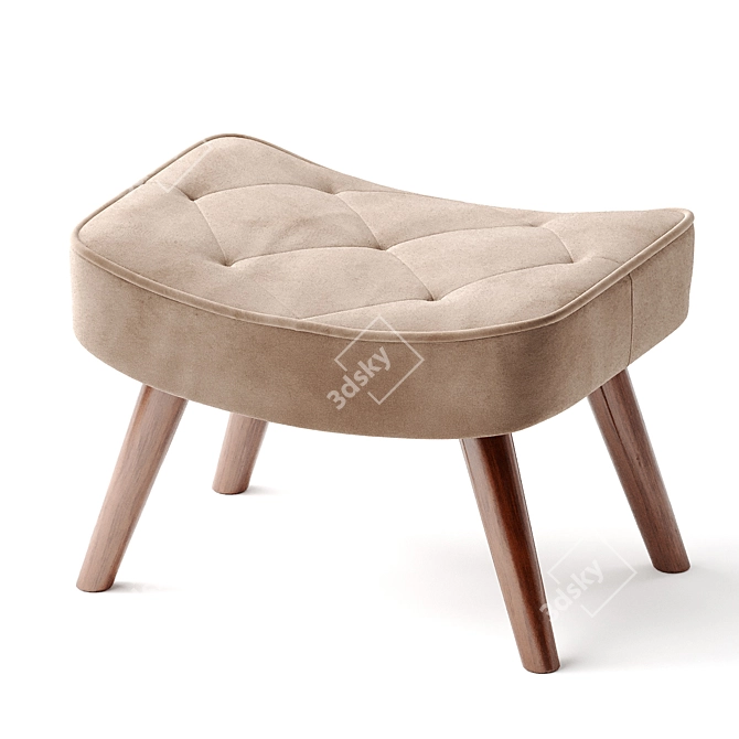 Hygge Ottoman: Modern Comfort for Your Space 3D model image 2