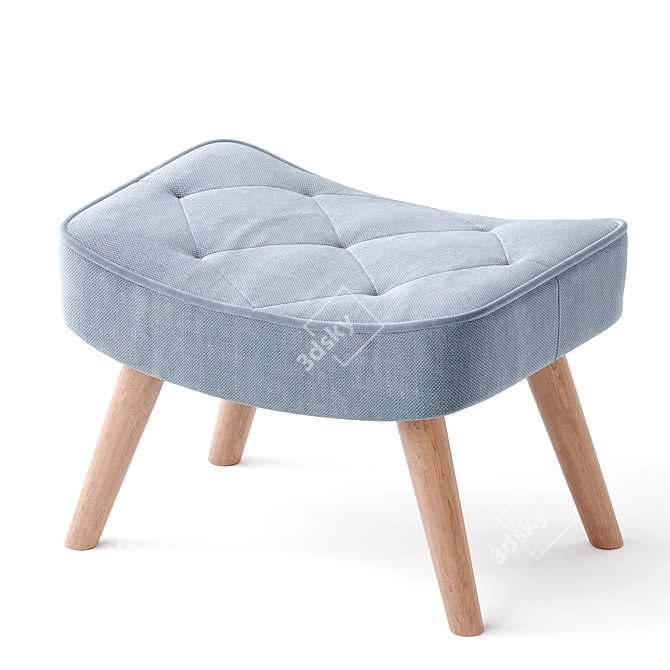 Hygge Ottoman: Modern Comfort for Your Space 3D model image 4