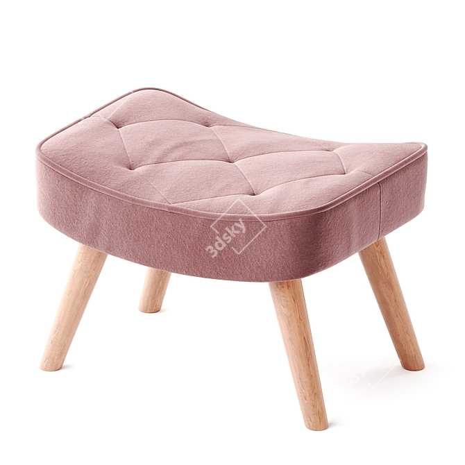 Hygge Ottoman: Modern Comfort for Your Space 3D model image 5