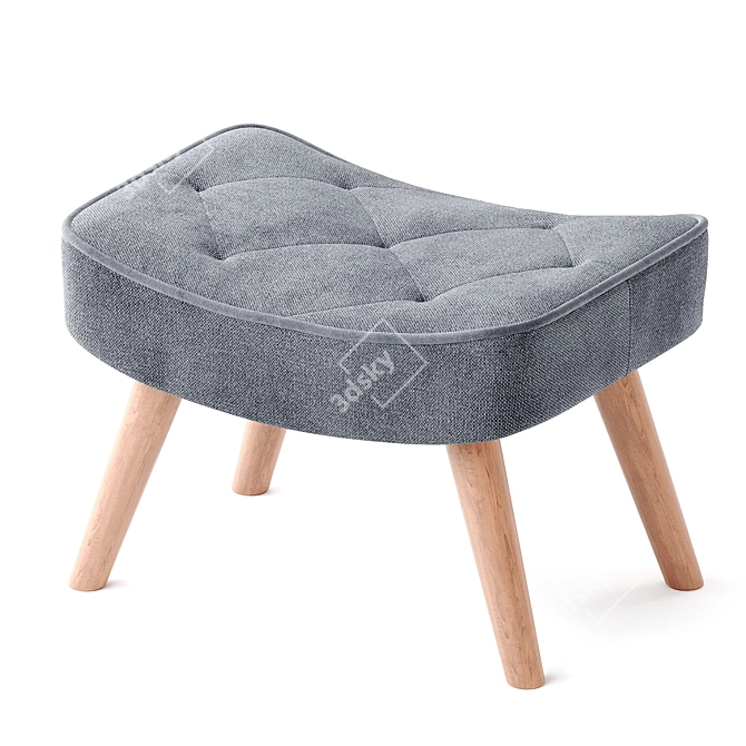 Hygge Ottoman: Modern Comfort for Your Space 3D model image 7