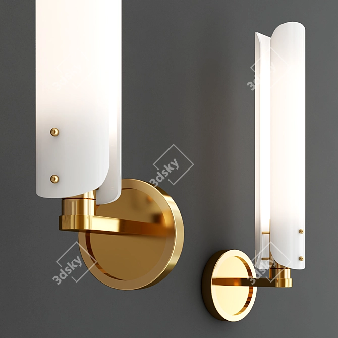 Elegant Bronze Platiere Sconce 3D model image 2