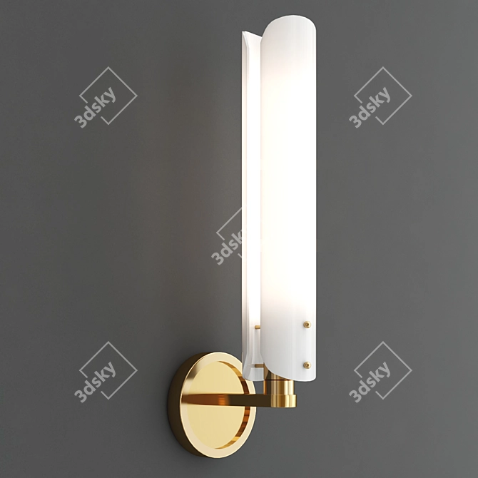 Elegant Bronze Platiere Sconce 3D model image 3