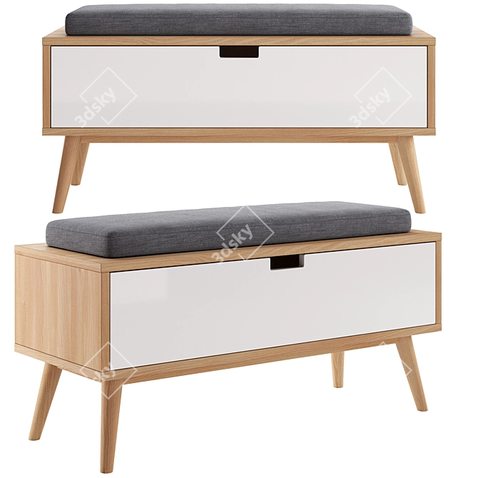 La Redoute JIMI Scandinavian Bench 3D model image 1