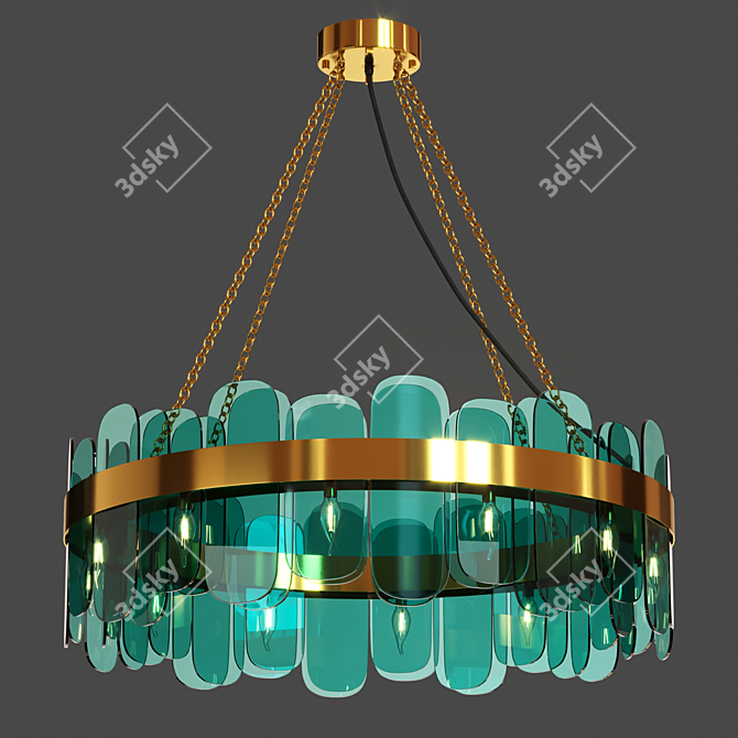 Elegant Blount Chandelier: Timeless Lighting Statement 3D model image 1