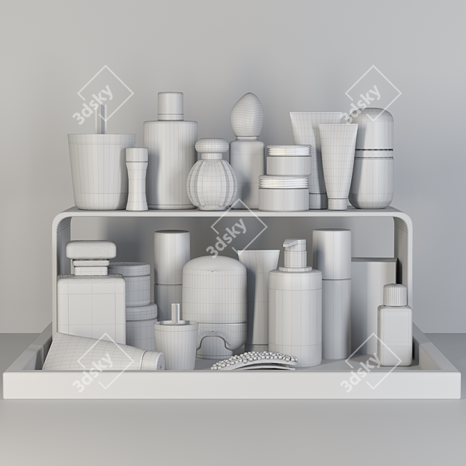 Salon Essentials Cosmetics Set 3D model image 2