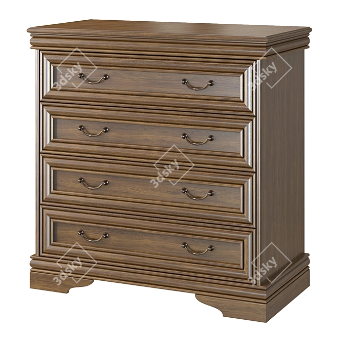 MK-60 Series Chest of Drawers 3D model image 1