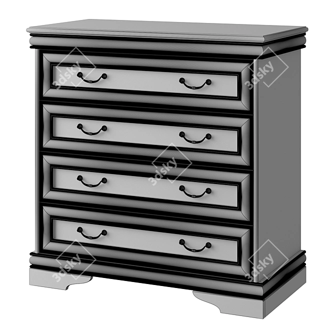 MK-60 Series Chest of Drawers 3D model image 3
