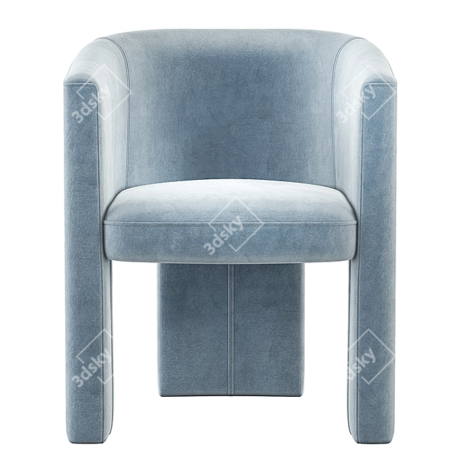 Coco Republic Phoenix Velvet Dining Chair 3D model image 2