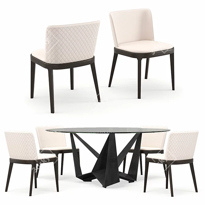 Skorpio Italia: Stylish Dining Set 3D model image 3