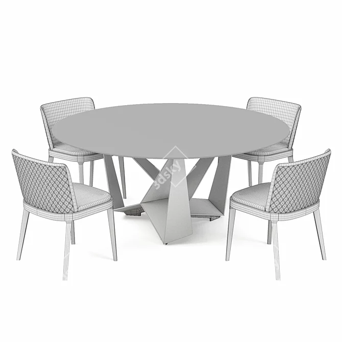 Skorpio Italia: Stylish Dining Set 3D model image 4
