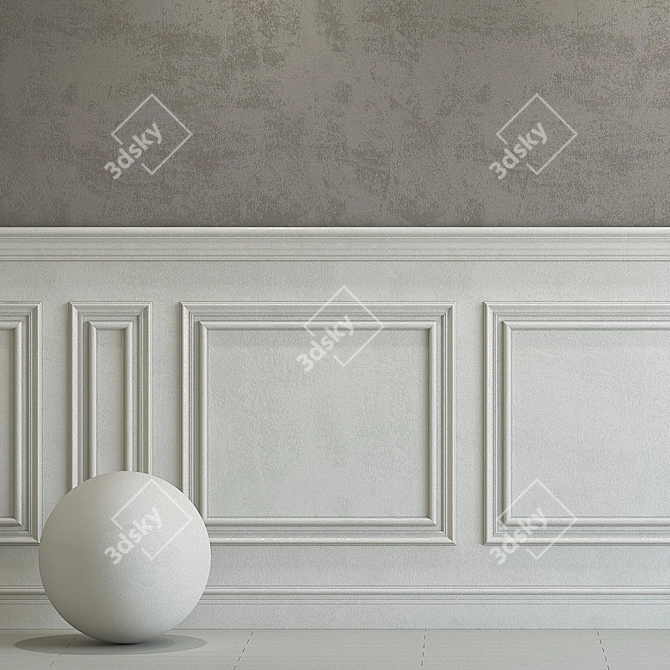 Elegant Molding Plaster 226 3D model image 2