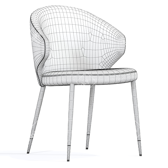 Modern Dining Chair Set 3D model image 3