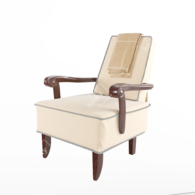 Vintage Granny's Armchair 3D model image 2